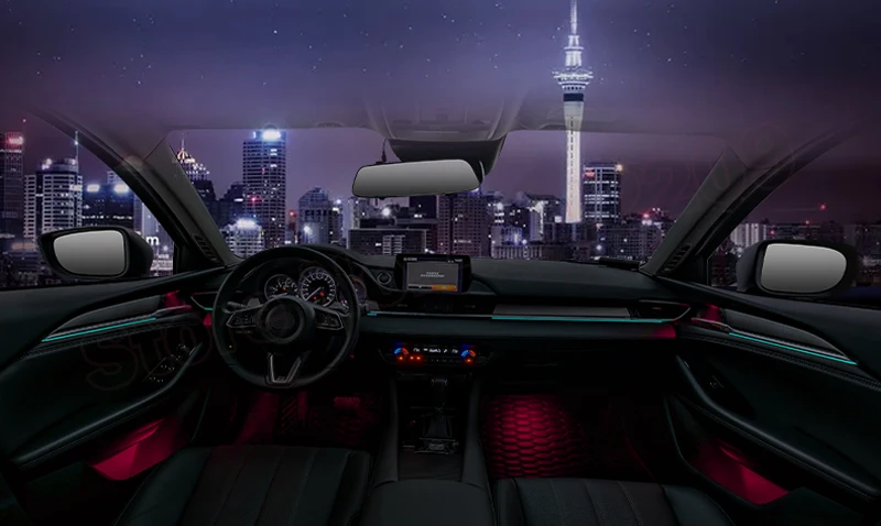 

64 Colors Set Decorative LED Atmosphere Lamp illuminated Strip Neon Ambient Light For Mazda Atanza 2020 Button Control