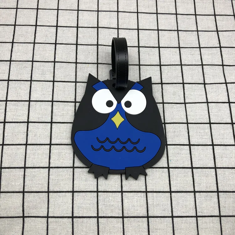 2020 креативная бирка для багажа мультяшная сова силикагелевый чемодан ID-адрес