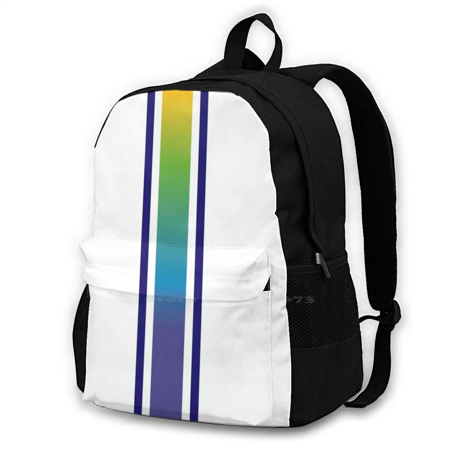 

Ocean Gradient Purple & White Vertical Power Stripe Backpacks For School Teenagers Girls Travel Bags Gulf Ocean Gradient Tampa