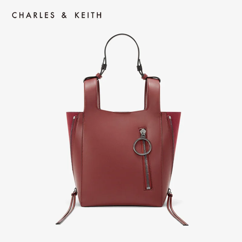 CHARLES＆KEITH Новинка на Весну 2020г. CK2 30671016 Женская сумка Большая Стильная Молния Тоут