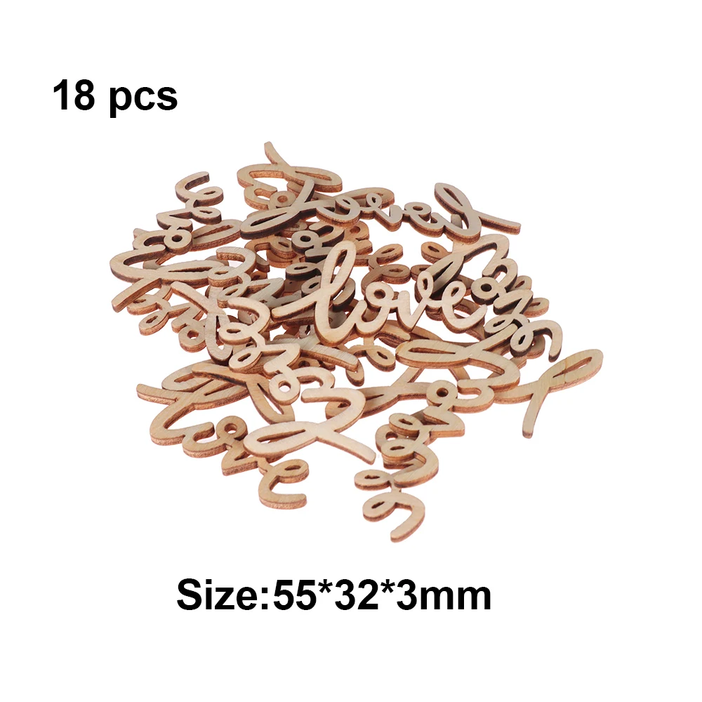 18 шт. деревенские деревянные любовные буквы шикарные товары для Дня Святого