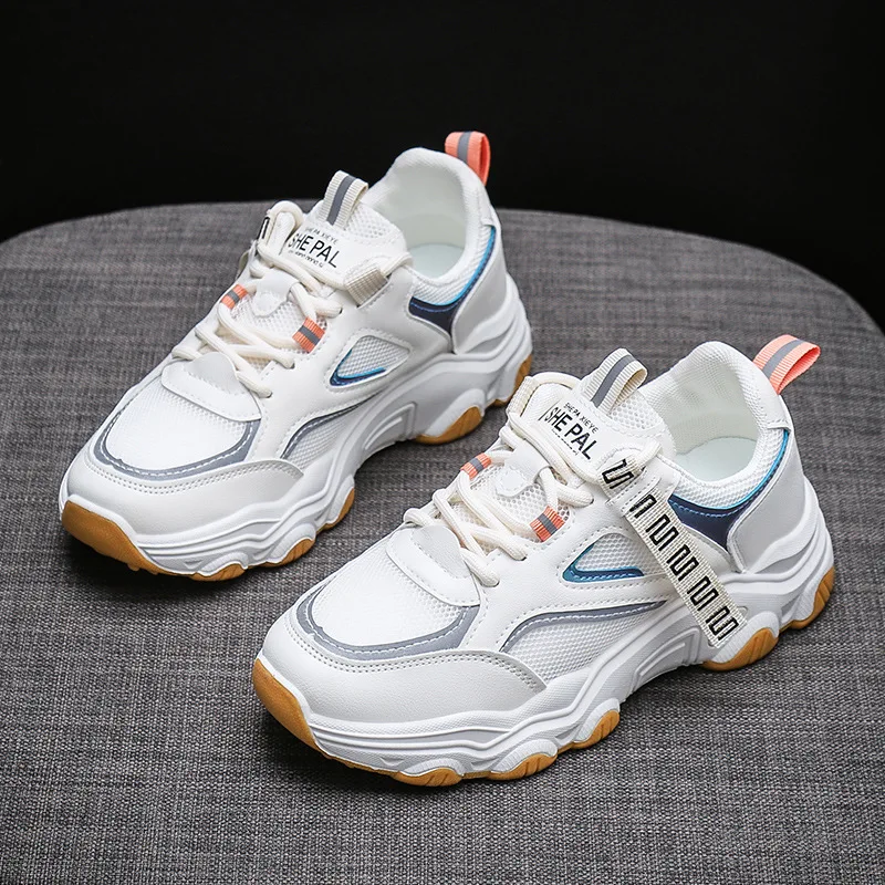 

Ins Breathable Old Shoes 2021 Summer New Student Sports Shoes Female Tide Thick-soled Running Casual Shoes