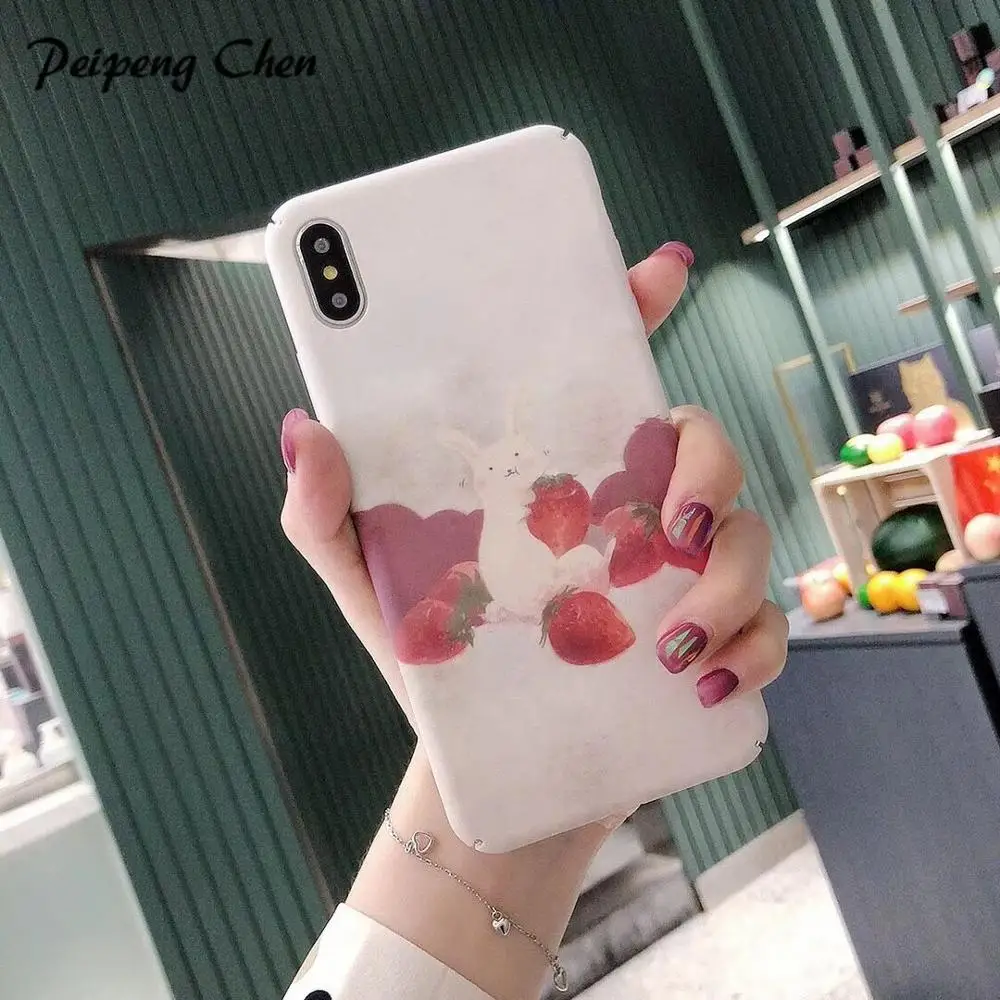 PEIPENG мультяшный чехол для телефона Apple iphone 6 S 7 8 Plus милый ПК Жесткий Чехол X XS MAX XR