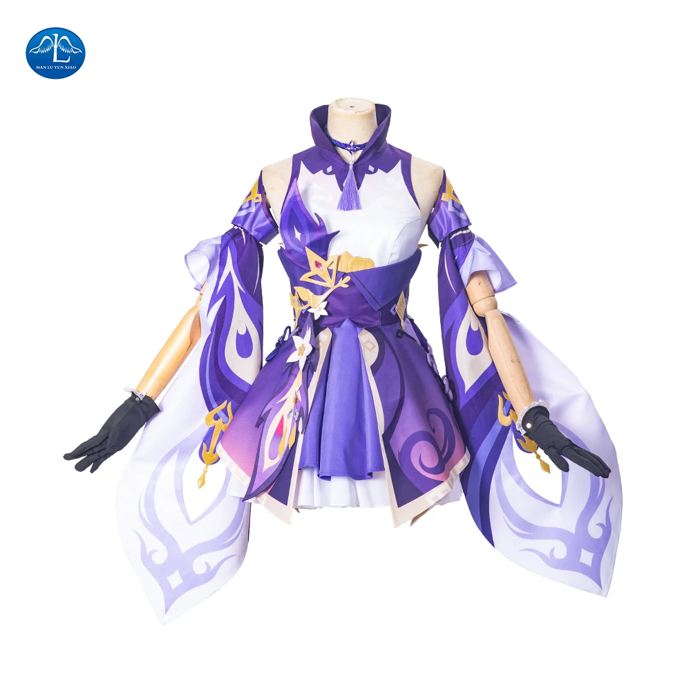 

Костюм для косплея Keqing из игры Genshin Impact, женский наряд на Хэллоуин, маскарадный костюм на заказ