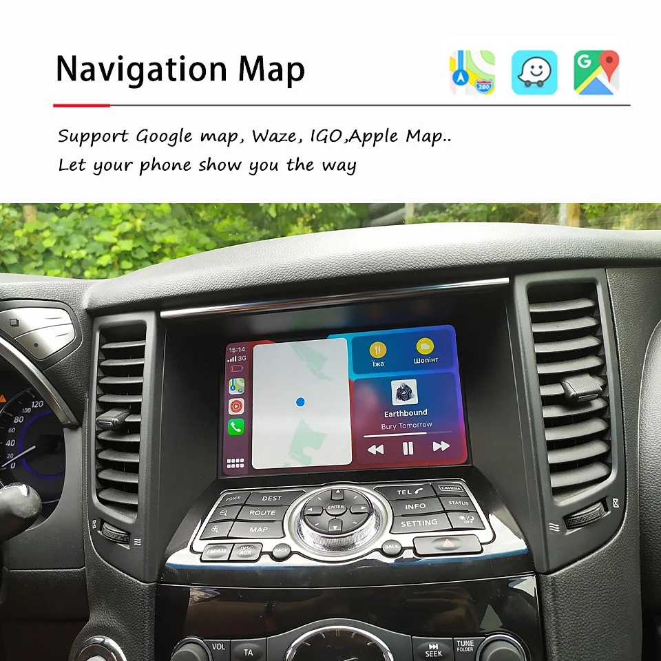 Автомобильный мультимедийный интерфейс Q70 Apple CarPlay для Infiniti G35 M35 M25 G37 G25 FX35 QX50 EX35 EX25