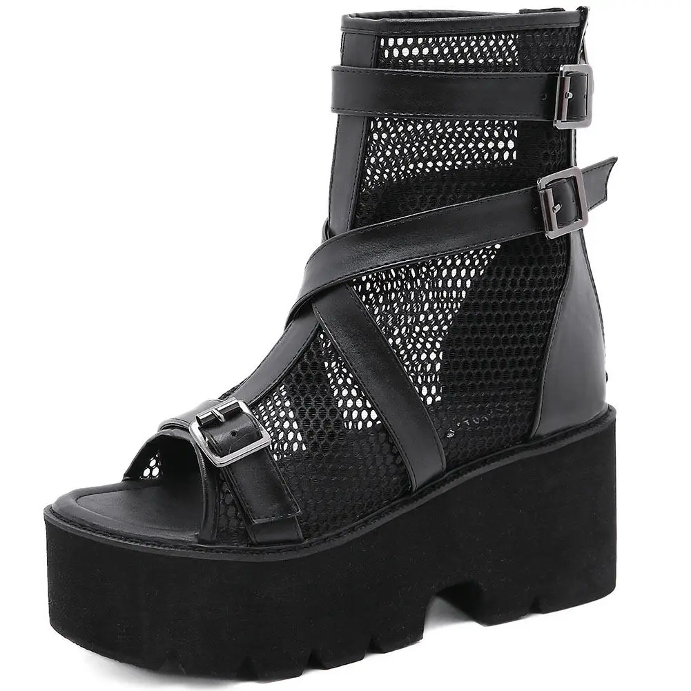 

JOUIR Серебристая; Фирменный дизайн; Высокое качество; Обувь; Женская обувь; Распродажа; Готический Стиль обувь с пряжкой и открытым носком Лет...