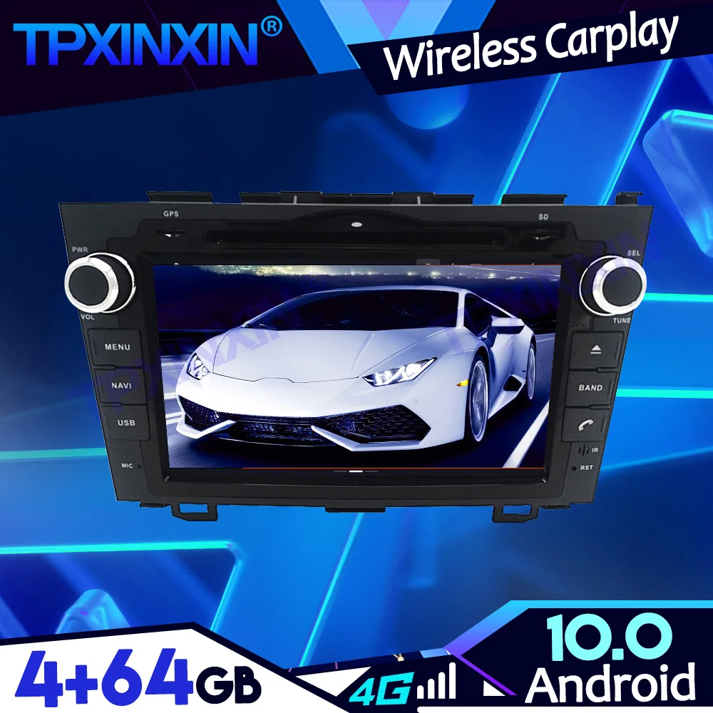 

IPS Carplay Android 10.0 PX6 4G-64G For HONDA CRV 2006-2011 DSP Tape Recoder Multimedia Player Head Unit Navi GPS Auto Radio