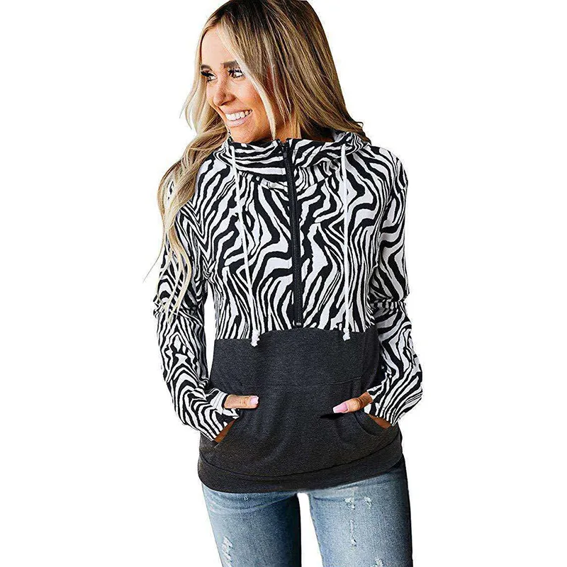 

Women Patchwork Hooded Sweatshirt Autumn Winter Drawstring Hoodie Casual Long Sleeve Pullover Tops Female