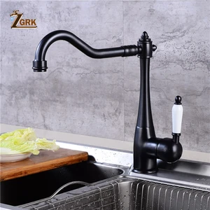 brass faucet kitchen deck mounted faucet black home improvement for kitchen classtic retro kitchen mixer water tap single handle free global shipping