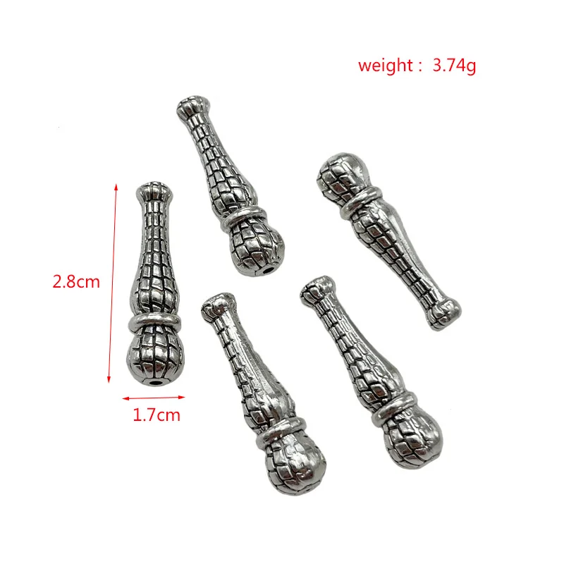 10pcs Rod-Shaped Rosary Pendant Connector Jewelry Making DIY Handmade Prayer Beads Bracelet Necklace For Metal Tassel Accessorie images - 6