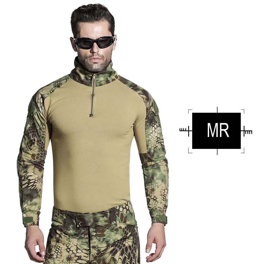 SINAIRSOFT мужские камуфляжные футболки с питоном, армейская Боевая Тактическая Военная форма, Мультикам, страйкбол, пейнтбол, налокотники