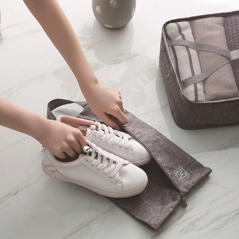 

2020 Folding Travel Bag 7-piece Suit Luggage Organizer Travel Supplies Suitcase Sorting Bag Clothes Packing cubes Duffle Bags