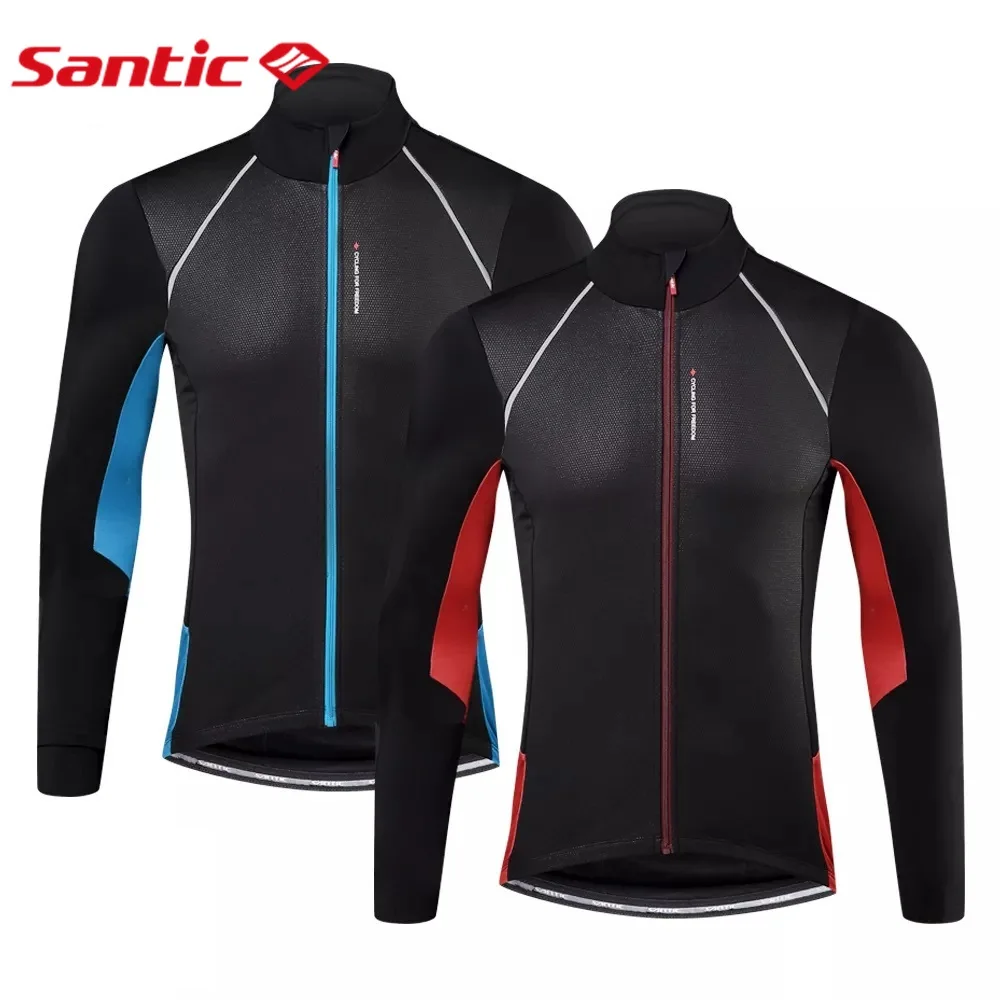 

Santic мужские куртки для велоспорта, куртки для MTB, осенне-зимнее ветрозащитное пальто, сохраняющее тепло, дышащая удобная одежда, Азиатский р...