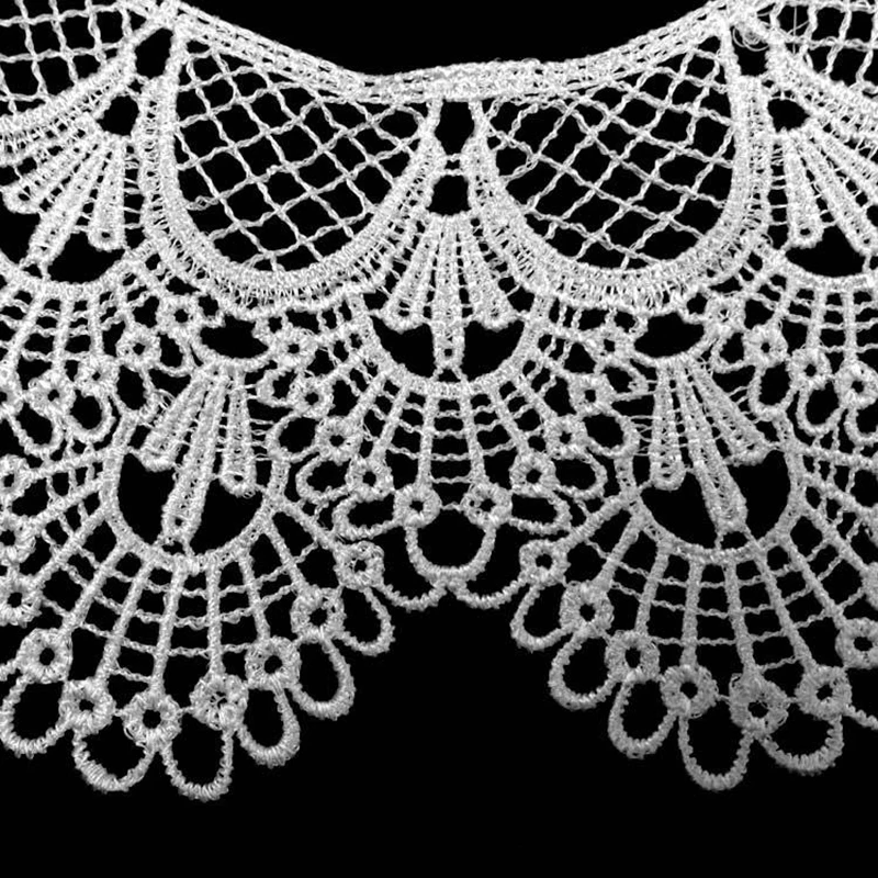 Embroidered Venise Lace Neckline Collar Embellishment Sewing Applique Trims Supplies Scrapbooking | Дом и сад