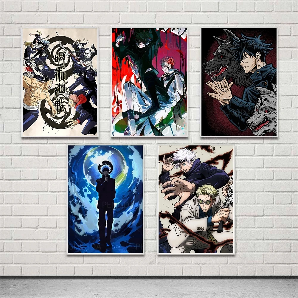 

Canvas Pictures Home Decoration Jujutsu Kaisen Paintings Poster HD Prints Wall Art Animation Modular Living Room No Framework