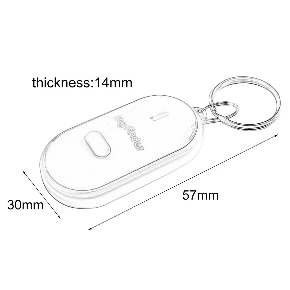 

Mini Whistle Anti Lost KeyFinder Alarm Wallet Pet Tracker Smart Flashing Beeping Remote Locator Keychain Tracer Key Finder + LED