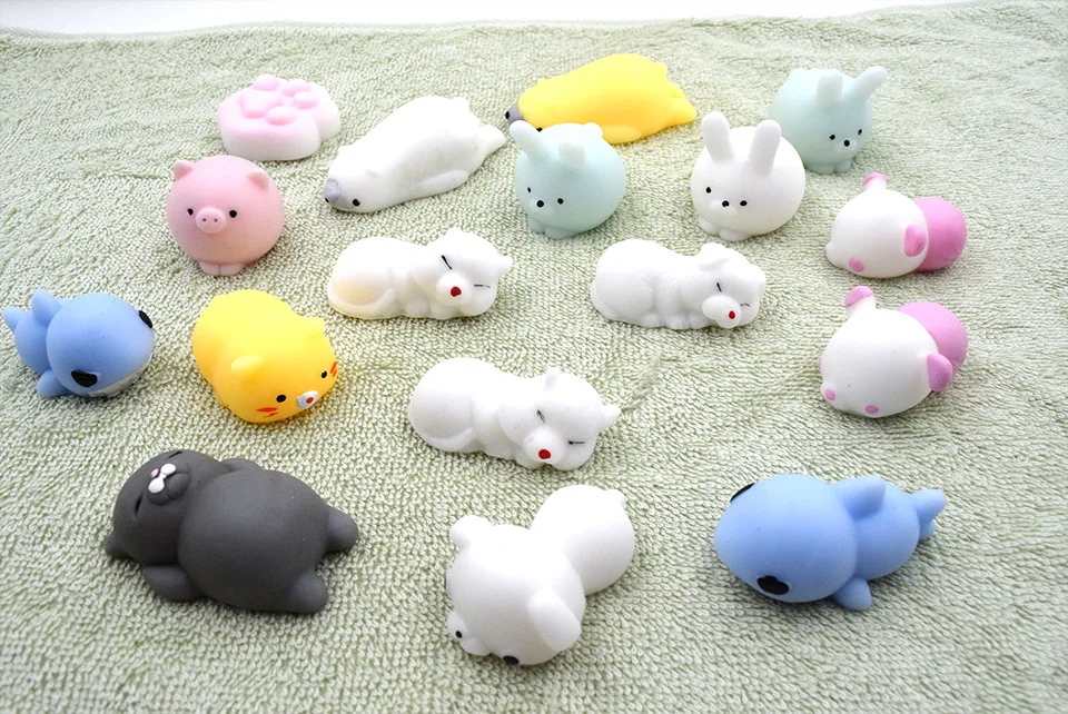 Мини Мягкая игрушка Кот медведь мягкая рука зажимать телефон ремень ремни детские подарки практичные шутки остроты игрушки милые животные антистресс сжимаются
