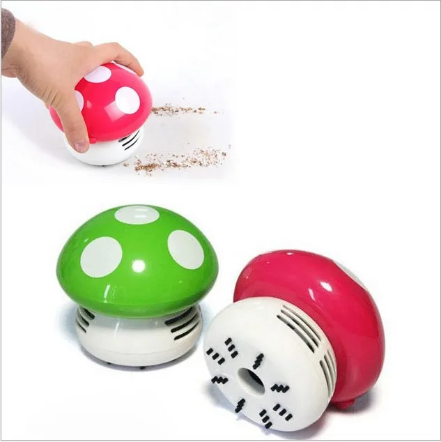 

Mini Vacuum Cleaner Cute Mini Mushroom Corner Desk Table Dust Vacuum Cleaner For Car Home Computer Sweeper 6 Colors