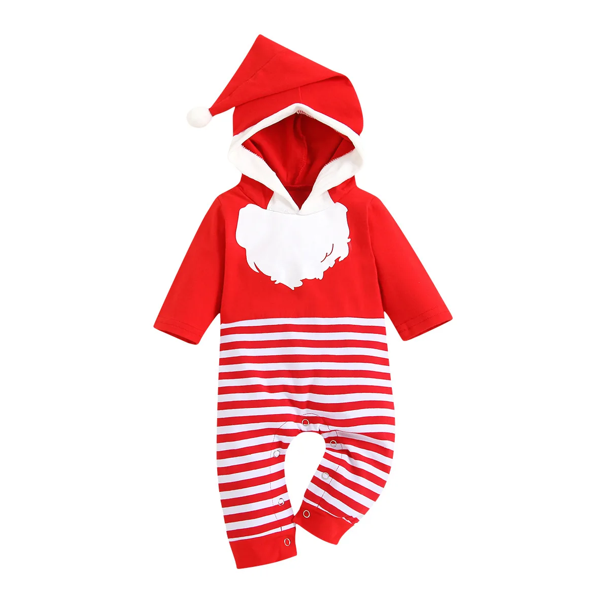 

Christmas baby clothes autumn and winter models new newborn baby hooded long-sleeved jumpsuit girls autumn clothes
