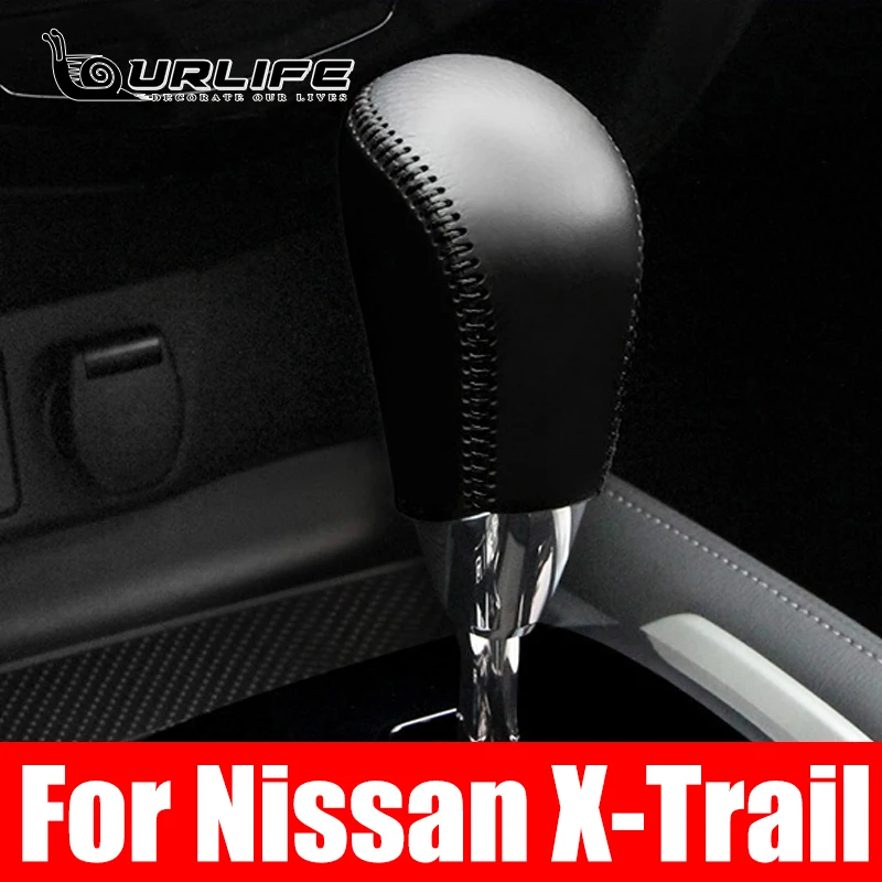 

Кожаный автомобильный рычаг переключения передач, воротники для Nissan Rogue X-trail T32 2014 2015 2016 2017 2018 2019 2020 2021, аксессуары