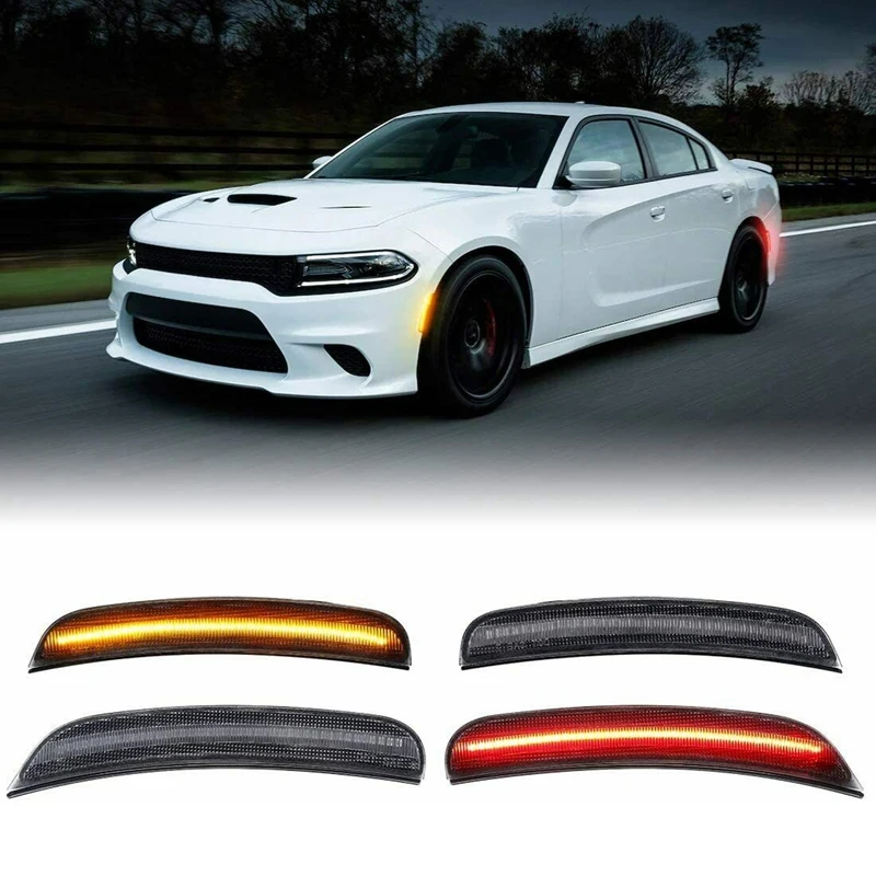 

Car Side Markers, Front/Rear Turn Signal Lamp LED Indicator for DODGE CHARGER 2015 2016 2017 2018