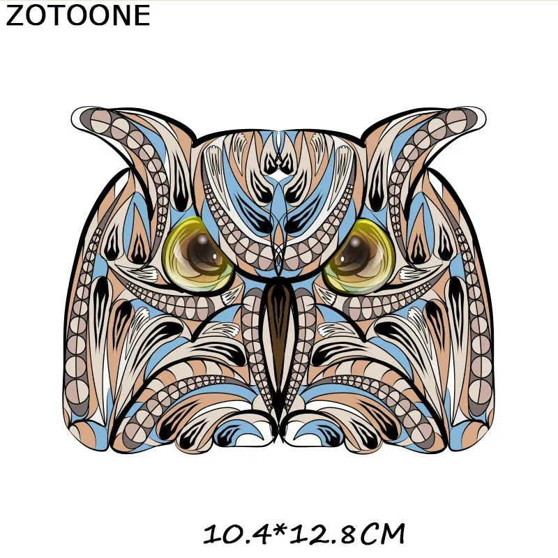 ZOTOONE трендовые 3D нашивки для одежды совы, наклейки для топов, бытовые железные приводы для животных, сделай сам, декоративные аппликации с теплопередачей - Цвет: ZT1226