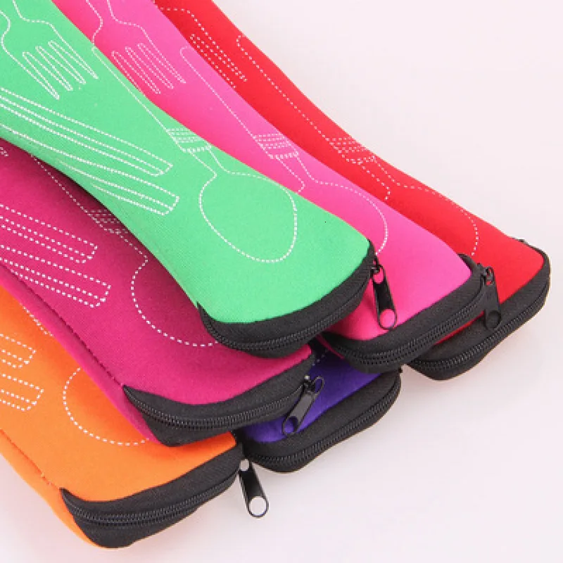 Чехол для ланча на молнии учеников и школы портативный держатель столовой посуды