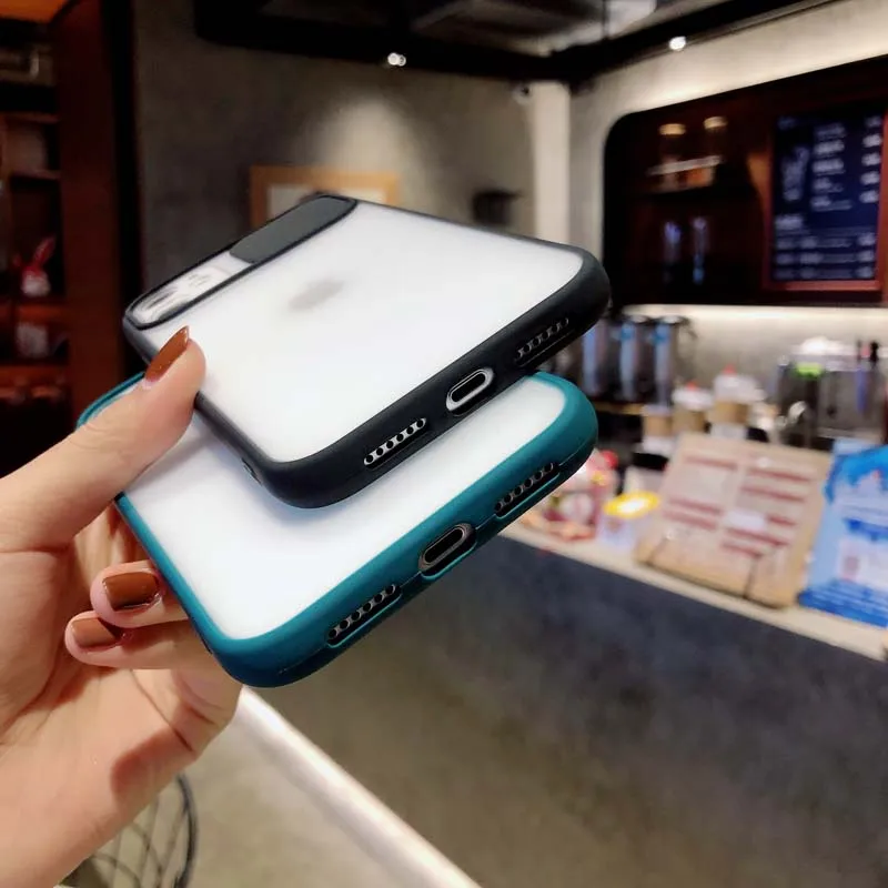 

Slide Camera Protection Case For iPhone 12 11 Pro MAX Mini SE2 8 7 6 6S Plus X XS XR Shockproof Silicone Cover Phone case