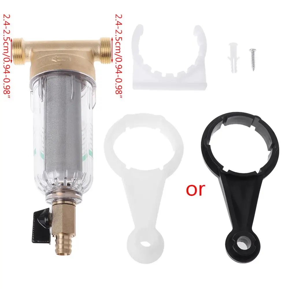 

6 Points Front Purifier Copper Lead Water Filter Home Dust Stainless Mesh Faucet