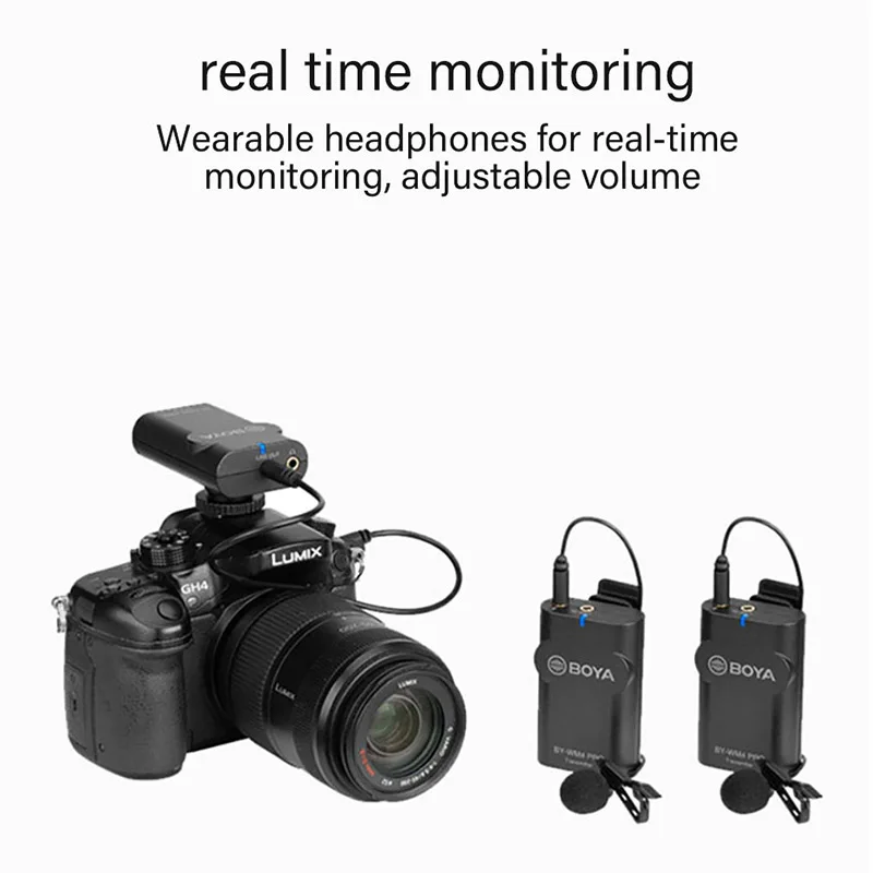 Boya BY-WM4 Pro двухканальный 2,4G беспроводной Студийный конденсаторный микрофон Lavalier микрофон для интервью для камер iPhone Canon Nikon