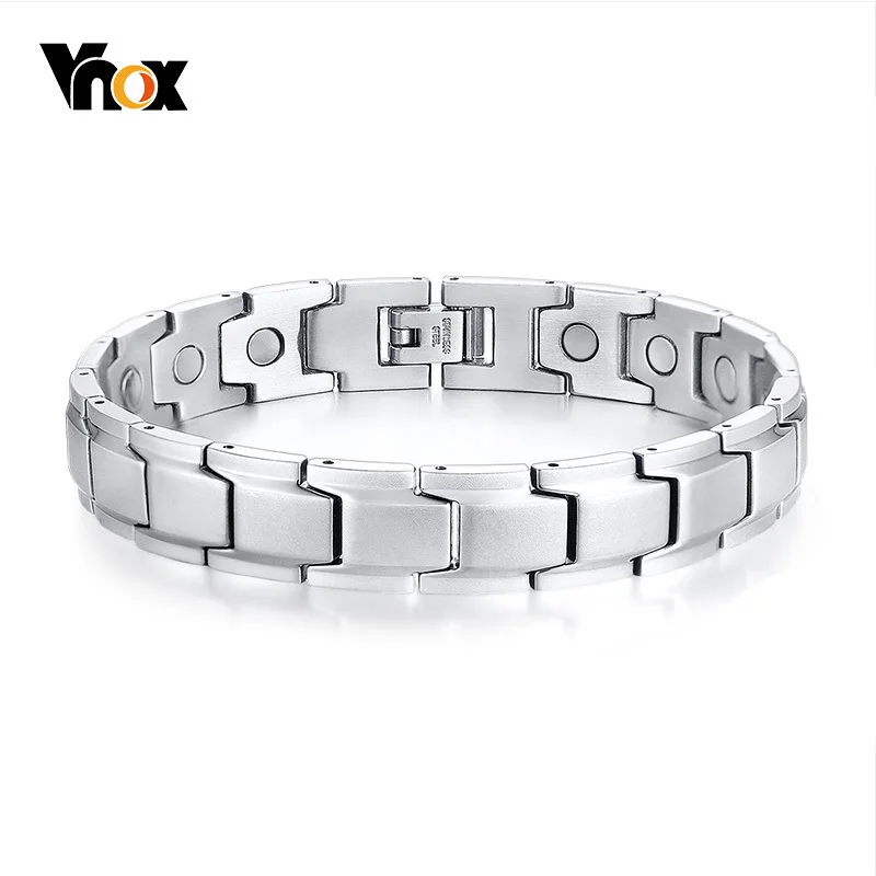 Vnox Браслеты нержавеющей стали для Для мужчин терапия Исцеление браслет унисекс