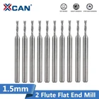 Фреза XCAN с 2 фрезами, диаметр 1,5 мм, для деревапластика, твердосплавная, 10 шт.