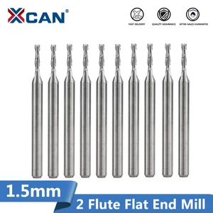 Фреза XCAN с 2 фрезами, диаметр 1,5 мм, для деревапластика, твердосплавная, 10 шт.