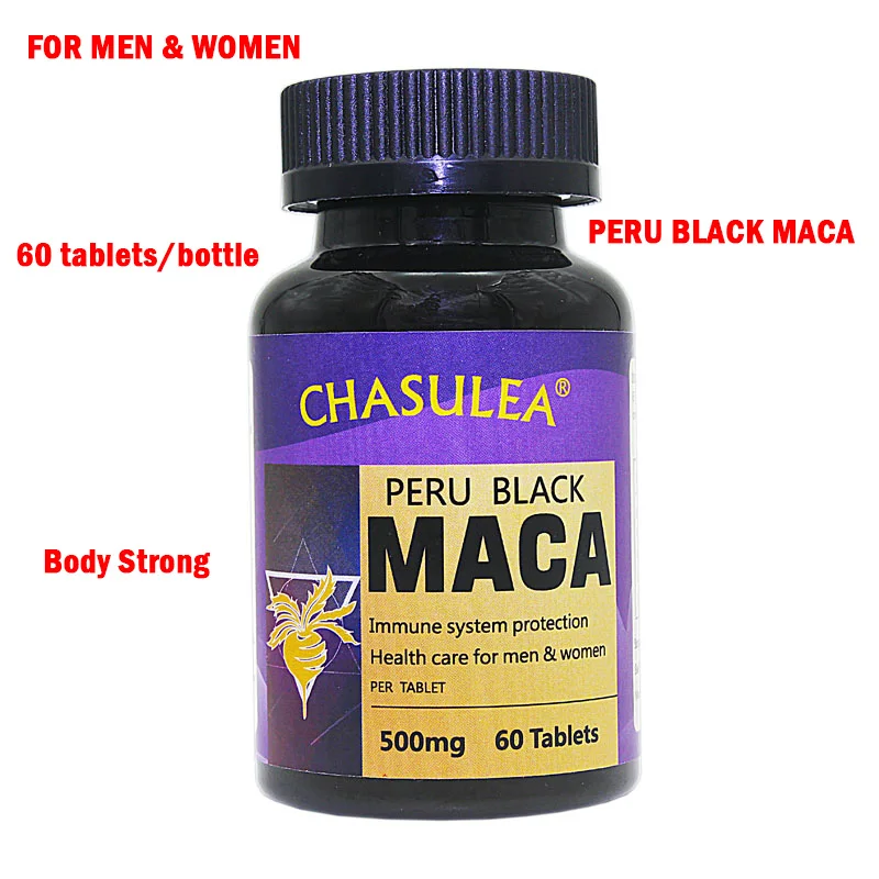 

CHASULEA Peruvian Black Maca Root Extracts For Men & Women Strong and Beauty Healthy Mmunity 60 Tablets Free Shipping
