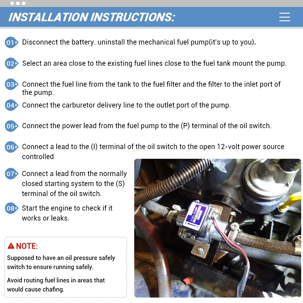 

Good quality 12V EP-500-0 035000-0460 12585-52030 Diesel Gasoline Pertrol Case Universal Car Motorcycl Fuel Pump EP500-0