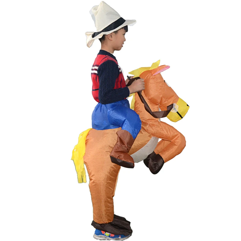 Детский Размер надувной костюм кататься лошадь на Хэллоуин| |