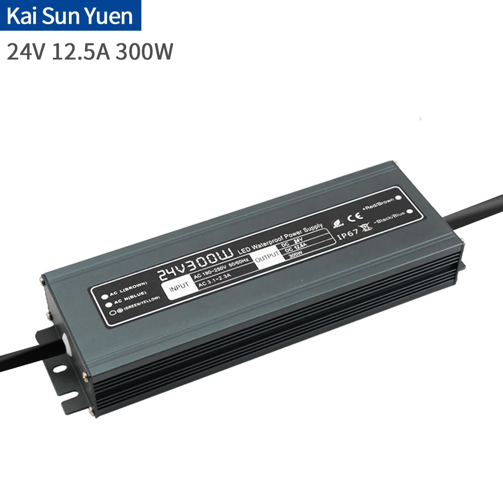 Светодиодный Водонепроницаемый инженерно AC220V для DC24V12.5A300W лампы Газа охранного