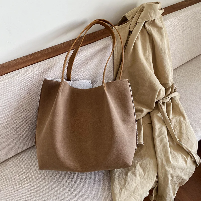 

Winter Shoulder Bag Female 2019 New Luxury Vintage Designer Brand Messenger crossbody Bag Frosted Suede Fashion Women Handbag