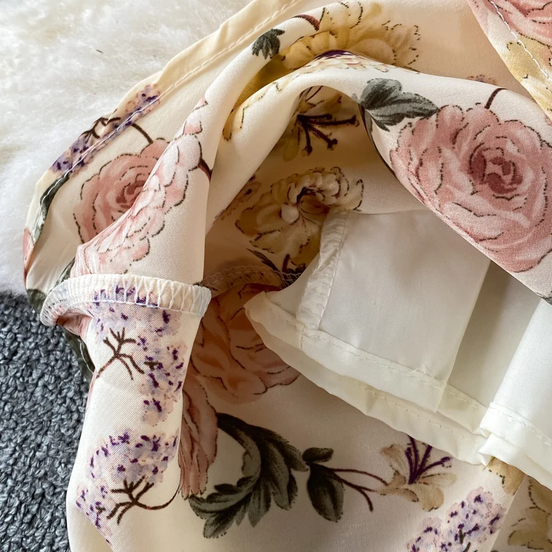 

Summer Women's Dress Sexy Spaghetti Strap Floral Print Long Dress Elegant Ladies Pile Collar Backless Party Beach Maxi Dresses