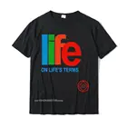 Life On Lifes Terms футболки с надписью наркотики анонимные подарки NA AA Премиум футболки топы футболки новейшие хлопковые нормальные забавные мужские футболки