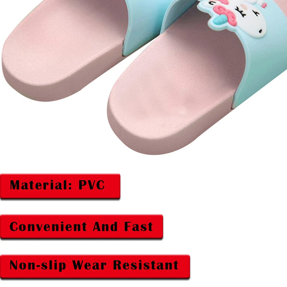 Детские домашние тапочки От 2 до 6 лет с мультяшным единорогом для маленьких