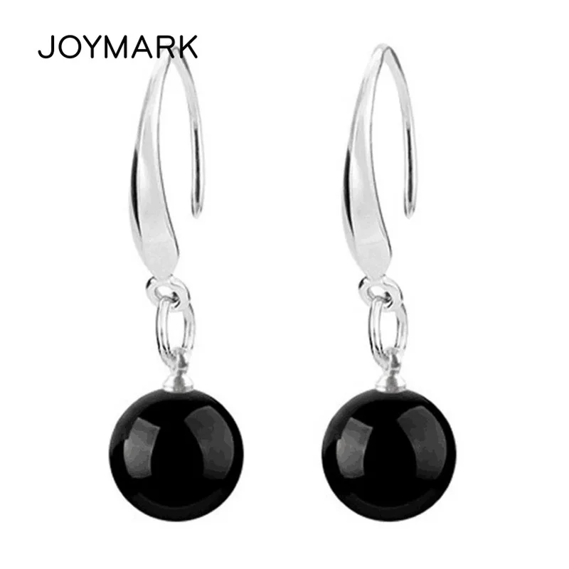 925 пробы серебряные серьги с крючком красный черный агат белый розовый опал для