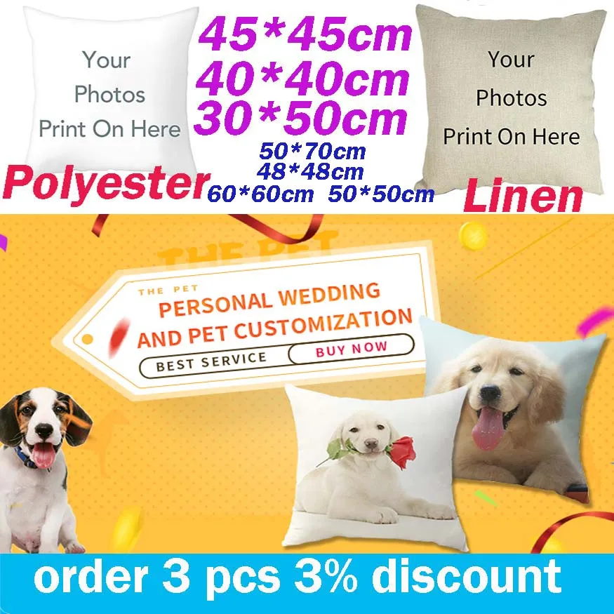 Льняная декоративная наволочка Fuwatacchi для домашних животных|Наволочки| |