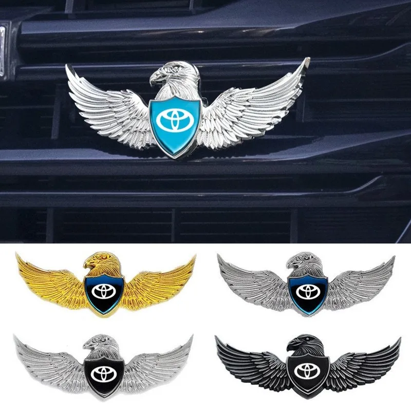

Автомобильная передняя эмблема, значок с орлом, Наклейка для Toyota Corolla CHR Kluger Hilux Land Cruiser Prius Supra Rav4 Prado Camry, аксессуары