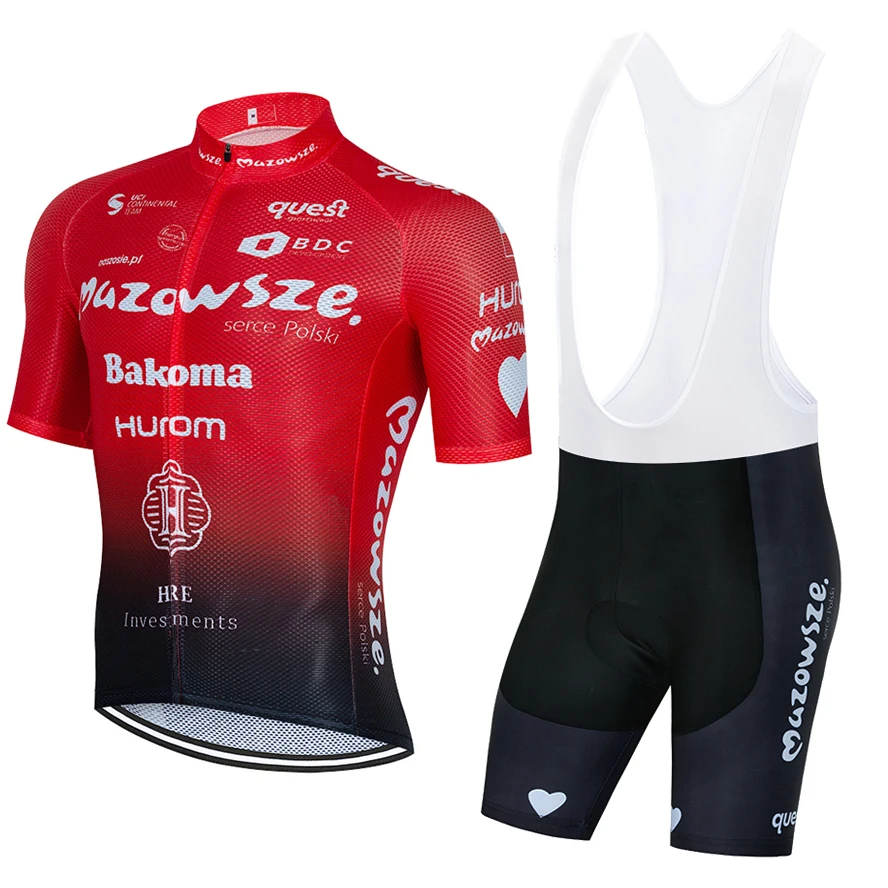 

2022 MAZOWSZW Cycling Jersey Bibs Shorts Sportswear Ropa Ciclismo Men Summer Quick Dry BICYCLING Maillot Clothing