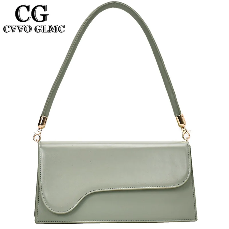

Cvvo Glmc Simple Style Small PU Leather Crossbody For Women 2021 Elegant baguette Shoulder Handbags Female Travel Hand Bag