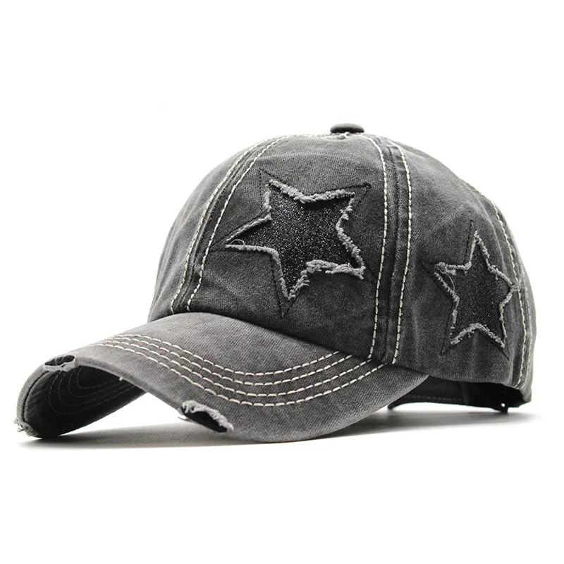 Бейсболка хлопковая с эффектом потертости для хвоста уличная одежда в стиле хип