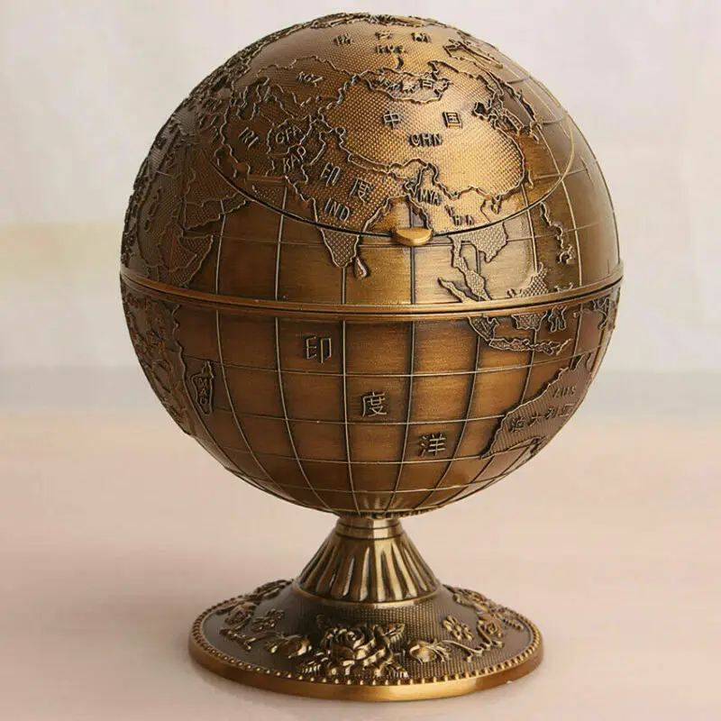 

Chinese Handmade Metal Globe Zinc Alloy Ashtray