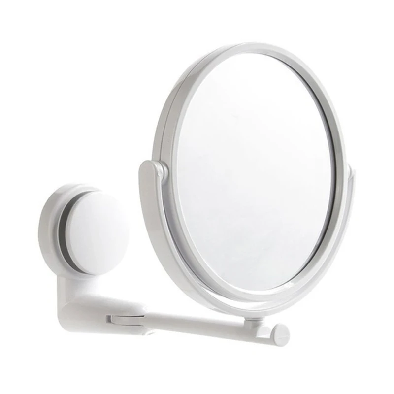 

Складное зеркало для макияжа, настенное зеркало для туалетного столика без дрели, поворотное зеркало для ванной комнаты, всасывающее склад...