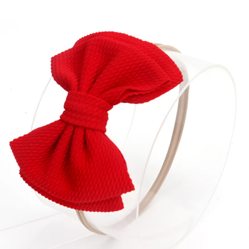 Эластичная нейлоновая повязка на голову для малышей волос детская чалма бант